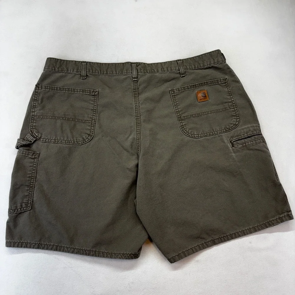 Carhartt Carpenter Shorts Mens 42 Brown B144 LBR Canvas Workwear Utility‎